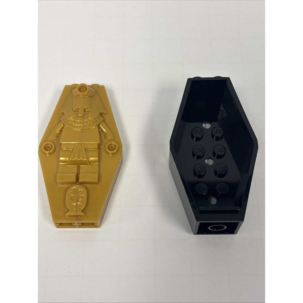 LEGO® Gold Mummy Coffin Gold Lid AND BASE Pharaoh's Quest Sarcophagus